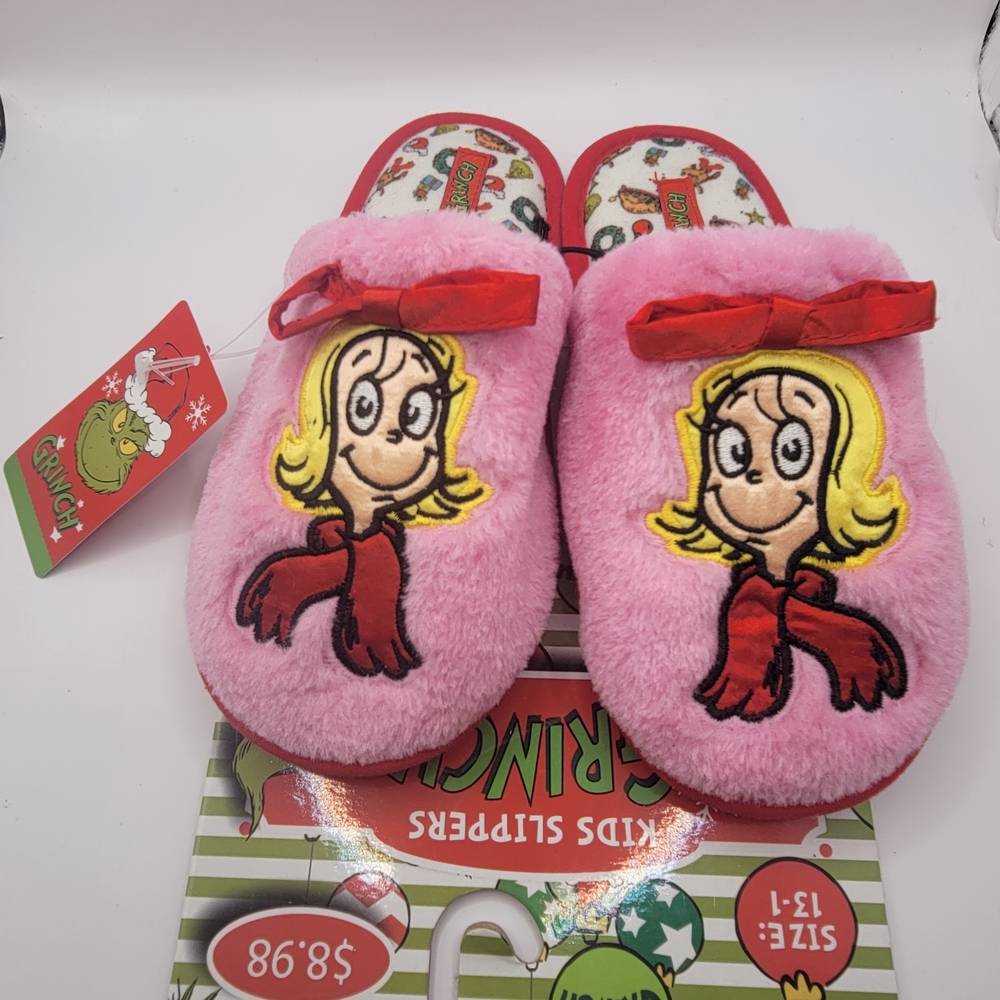 Pink Grinch Slippers Kids 13 - 1 Shoes